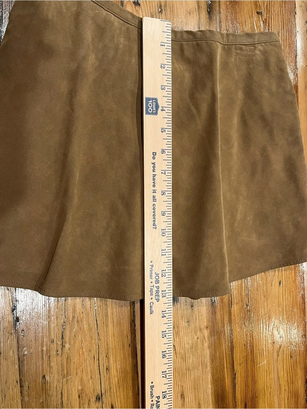 Free People Paradise Found Faux Suede Mini Skort in Camel NWT